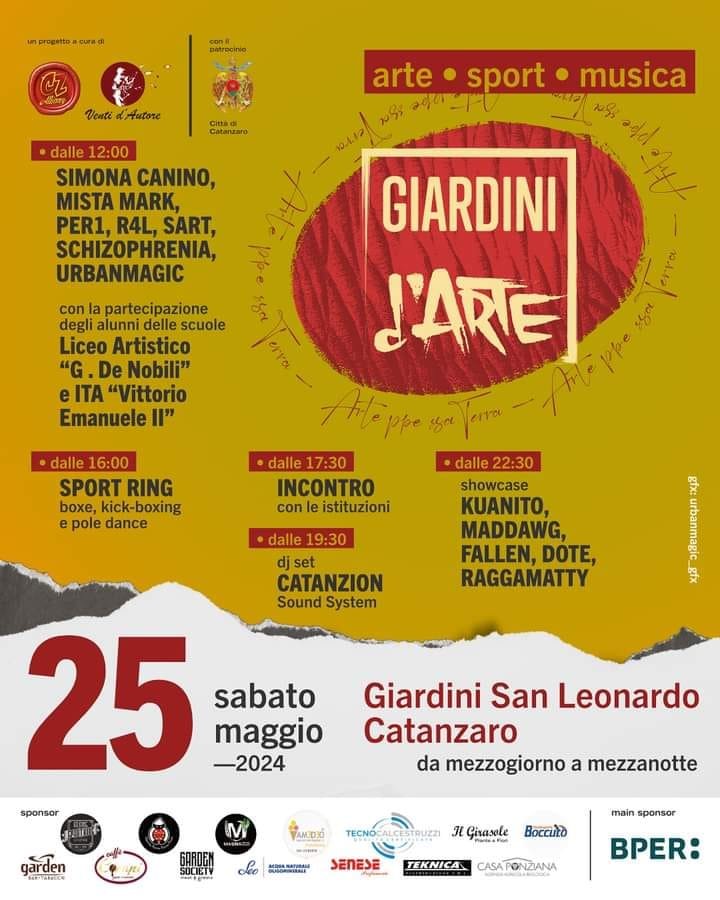 Locandina: Giardini d'Arte 2024, “Arte ppe ssa Terra”