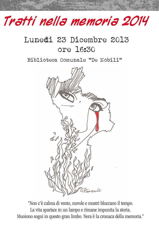 Locandina: Tratti nella Memoria · Calendario 2014