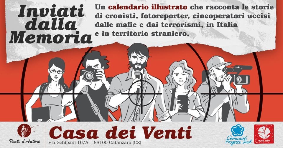 Locandina: Inviati dalla Memoria · presentazione del calendario