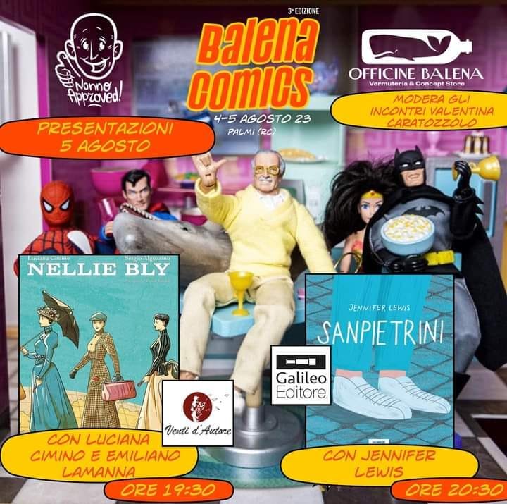 Locandina: Balena Comics 2023 - Venti d'autore presenta "Nellie Bly"